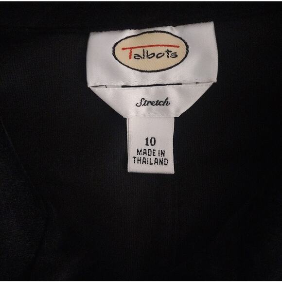 Talbots Stretch Velour Unlined Jacket, with Pockets, Black, Sz 10 NWOT - Picture 5 of 6
